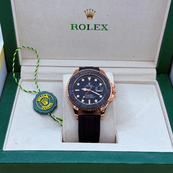 Rolex Submariner Silicon Strap – Black & Gold Dial