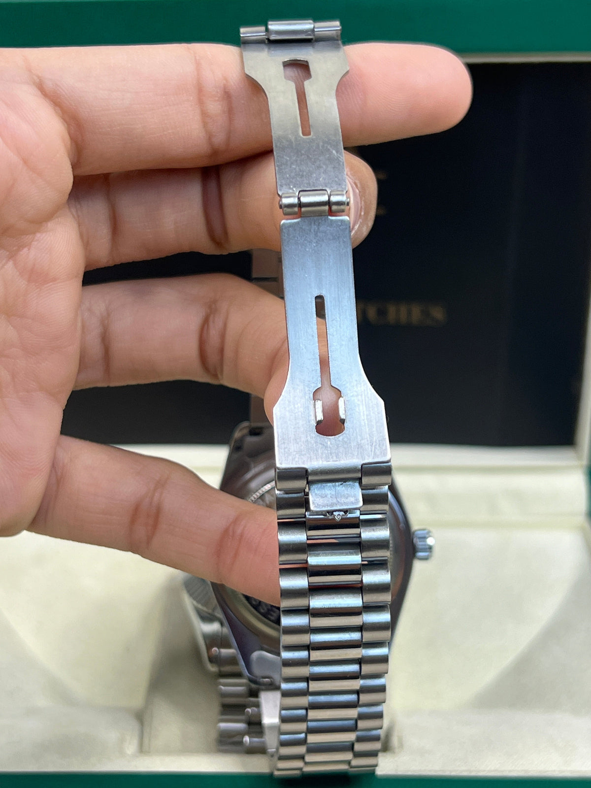 Rolex Watch – Silver in Black Dial