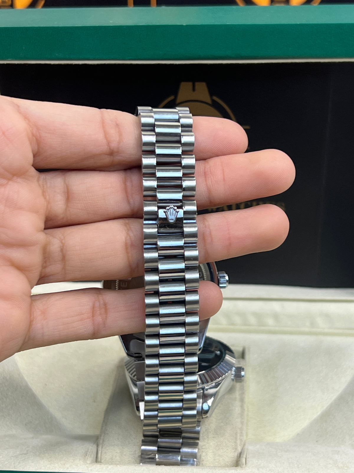 Rolex Watch – Silver in Black Dial