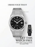 Tissot PRX Semi-Automatic – Silver with Black Dial + Free Cartier Watch