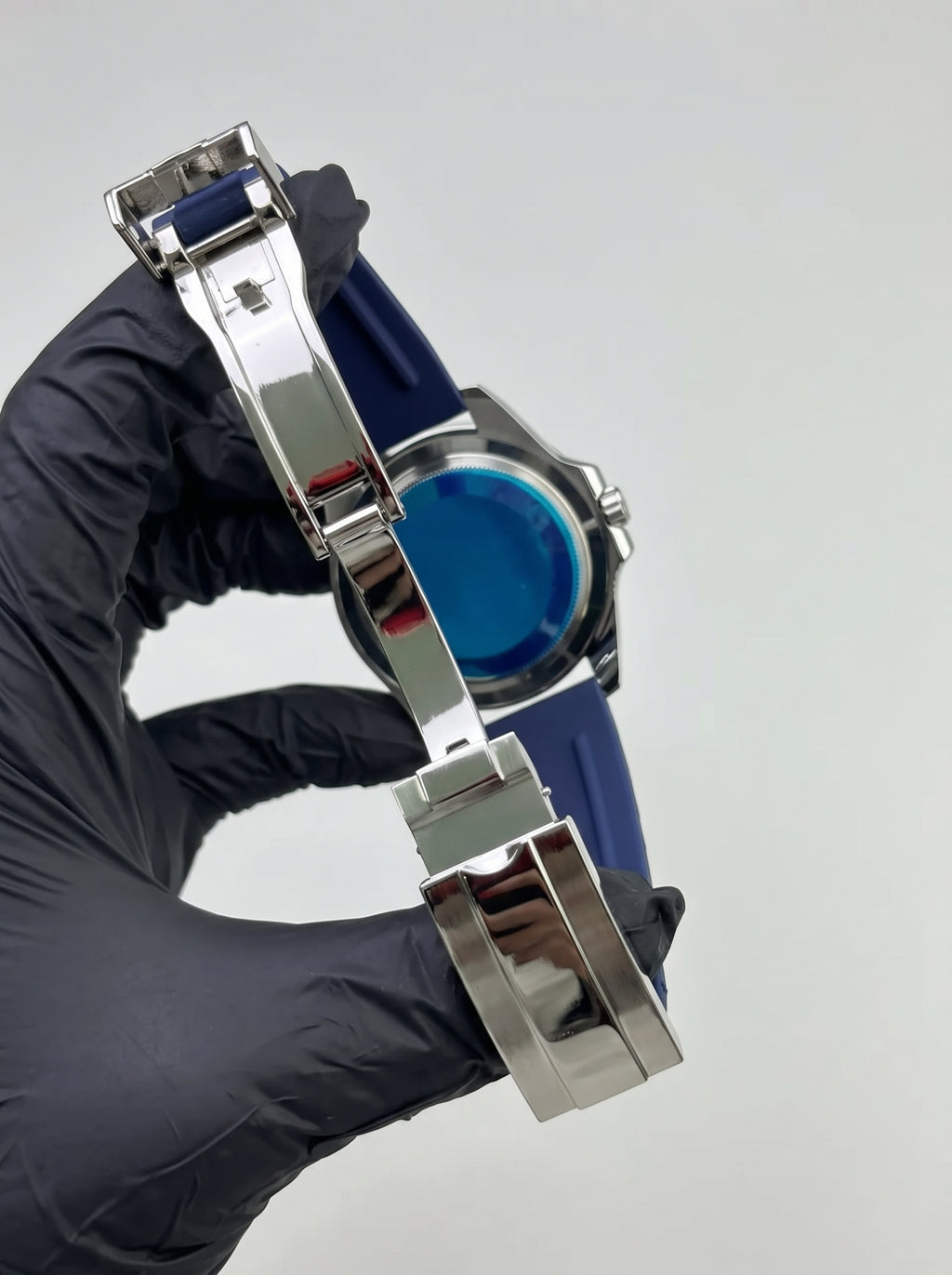 Rlx Submariner Silicon Strap – Black & Silver Dial