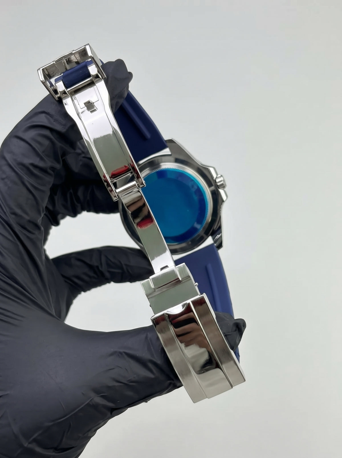 Rlx Submariner Silicon Strap – Black & Silver Dial