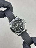 Rlx Submariner Silicon Strap – Black & Silver Dial