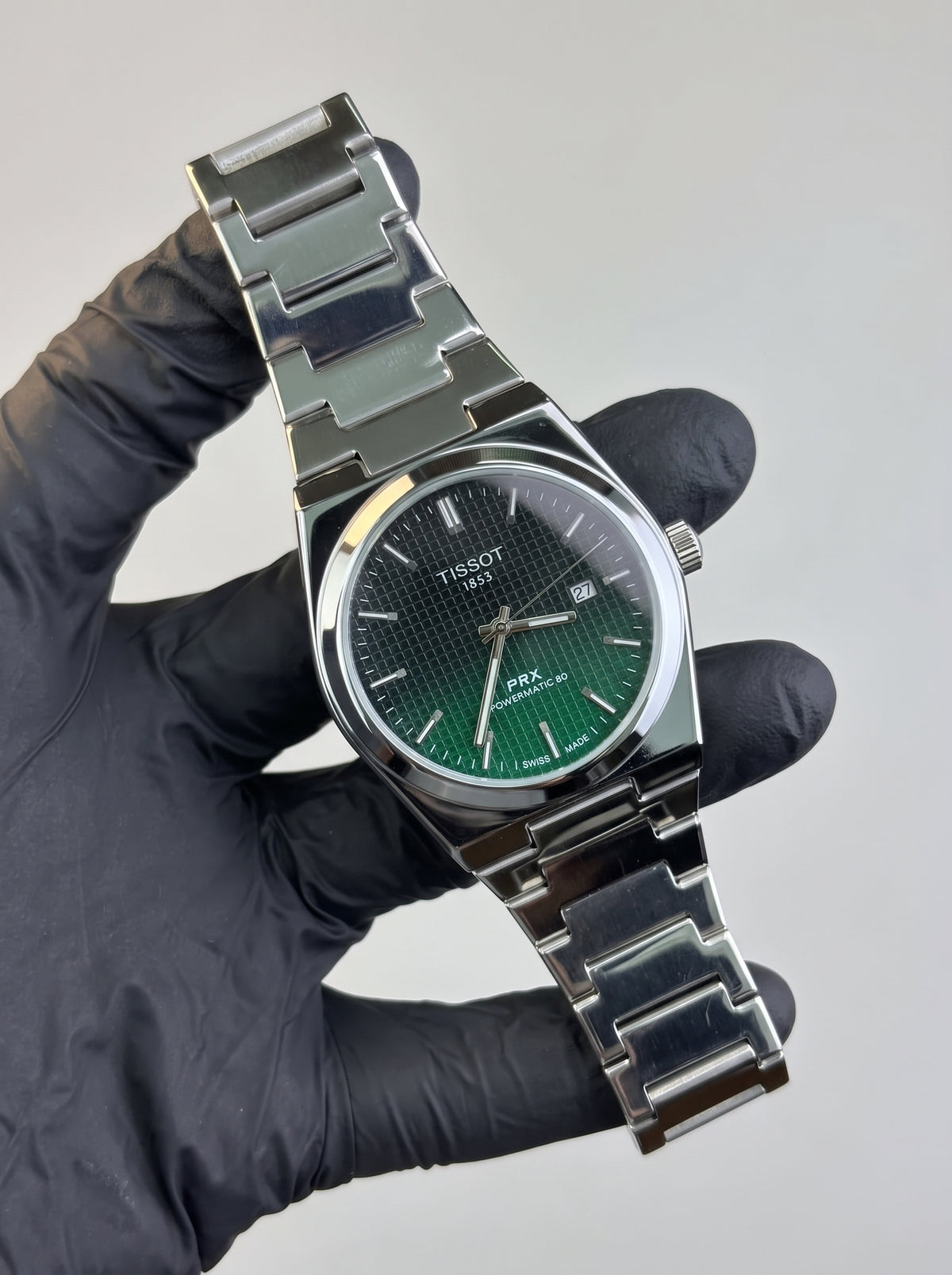 Tissot PRX Semi-Automatic – Silver with Green Dial + Free Cartier Watch