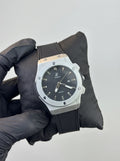 HB Strap Watch – Black with Black Dial