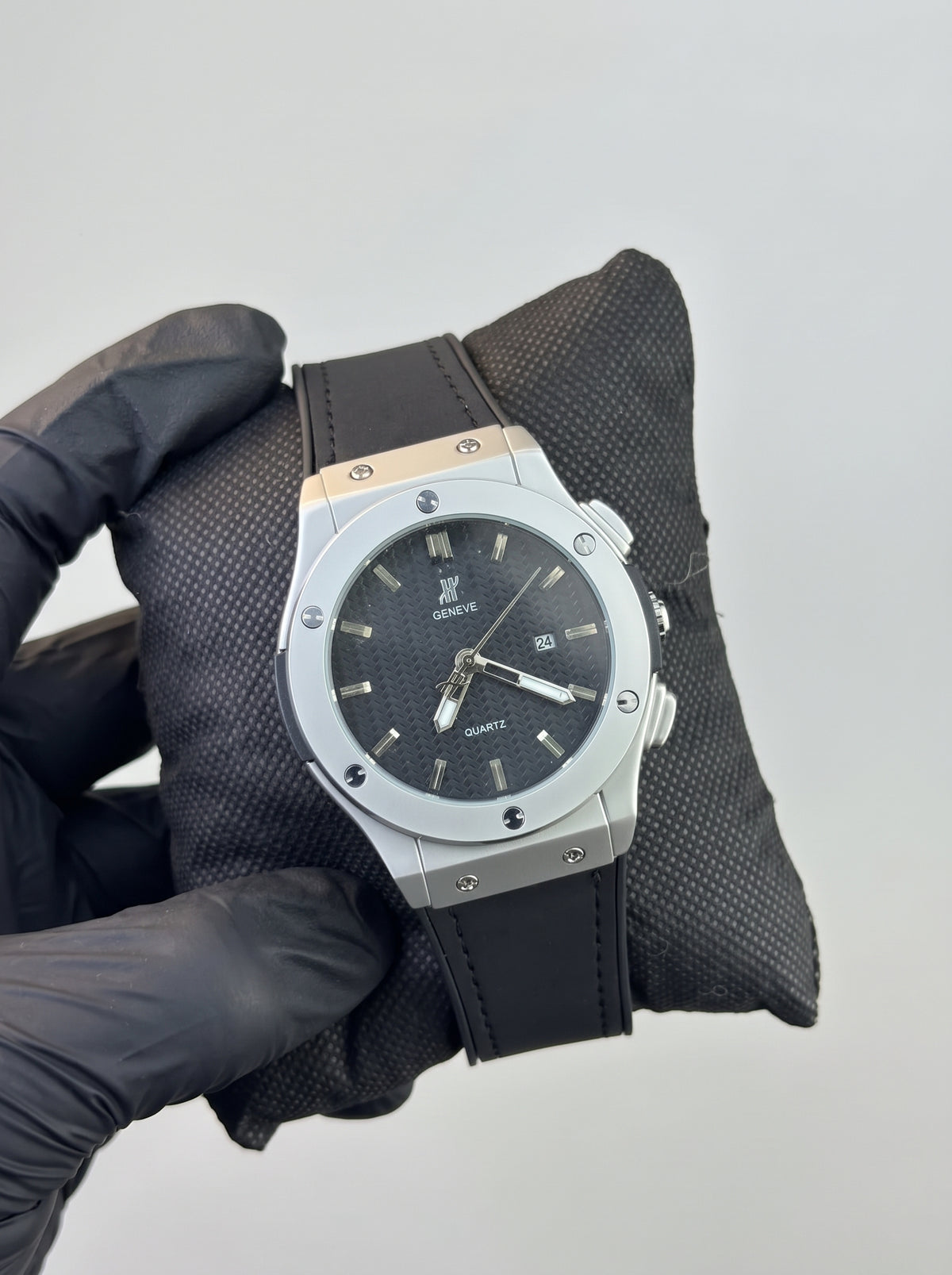 HB Strap Watch – Black with Black Dial