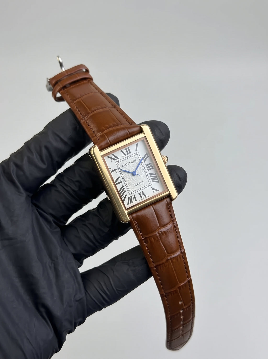 Cartier Tank – Brown with White Dial