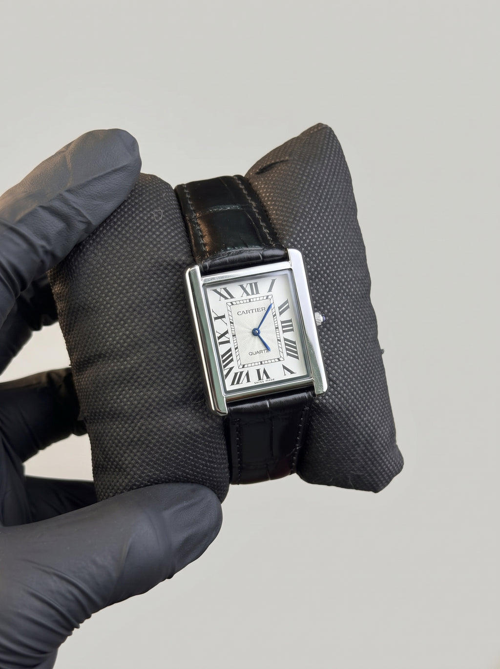 Cartier Tank – Black with White Dial